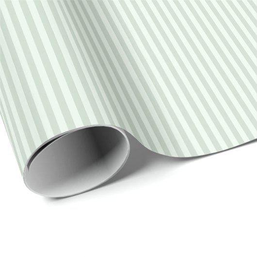 Eenvoudige Pastel Green Pinstripes Cadeaupapier (Rol Hoek)