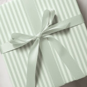 Eenvoudige Pastel Green Pinstripes Cadeaupapier