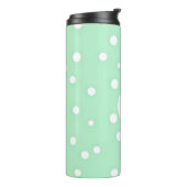 EENVOUDIGE PASTEL GROEN MONOGRAMMEN THERMOSBEKER (Gedraaid links)