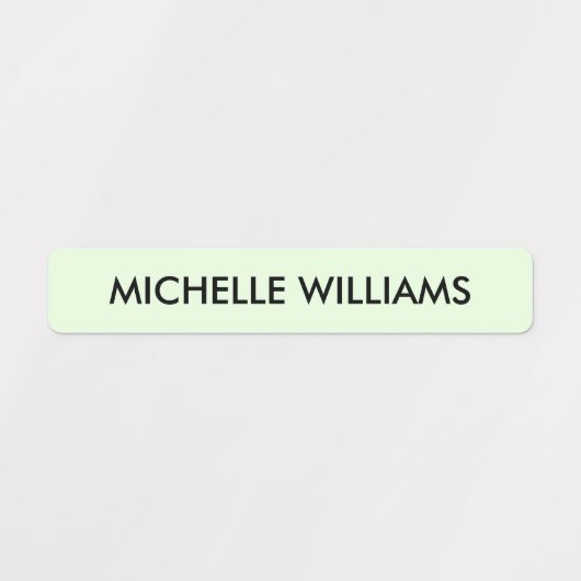 Eenvoudige pastel groen palet Kinder naam Labels (Design 1)