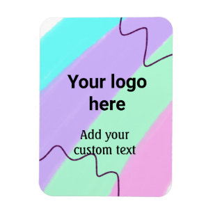 Eenvoudige pastel kleur voeg uw logo aangepaste te magneet