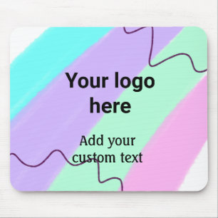 Eenvoudige pastel kleur voeg uw logo aangepaste te muismat
