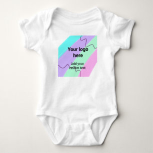 Eenvoudige pastel kleur voeg uw logo aangepaste te romper