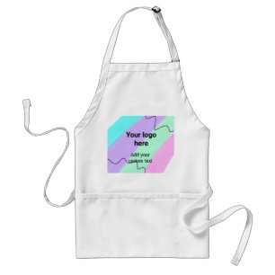 Eenvoudige pastel kleur voeg uw logo aangepaste te standaard schort