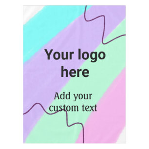 Eenvoudige pastel kleur voeg uw logo aangepaste te tafelkleed