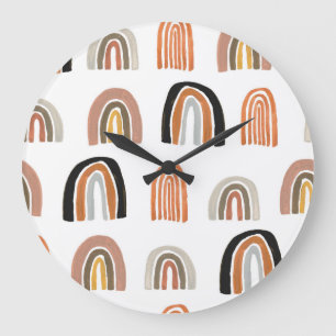 Eenvoudige pastel regenboog Kinder stijl Grote Klok