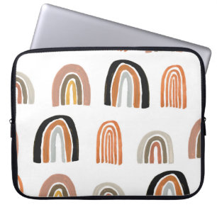 Eenvoudige pastel regenboog Kinder stijl Laptop Sleeve