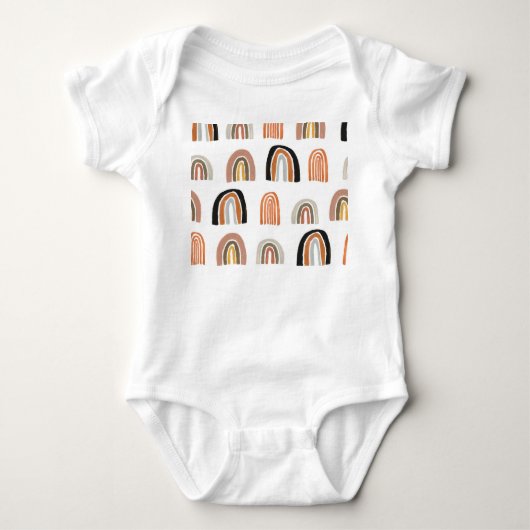 Eenvoudige pastel regenboog Kinder stijl Romper (Voorkant)
