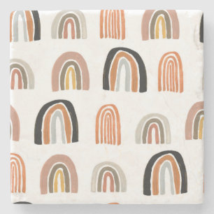 Eenvoudige pastel regenboog Kinder stijl Stenen Onderzetter