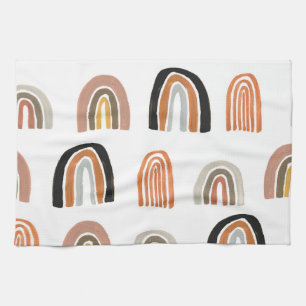 Eenvoudige pastel regenboog Kinder stijl Theedoek