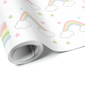 Eenvoudige pastel regenboogcake cadeaupapier (Rol Hoek)