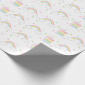 Eenvoudige pastel regenboogcake cadeaupapier (Hoek)