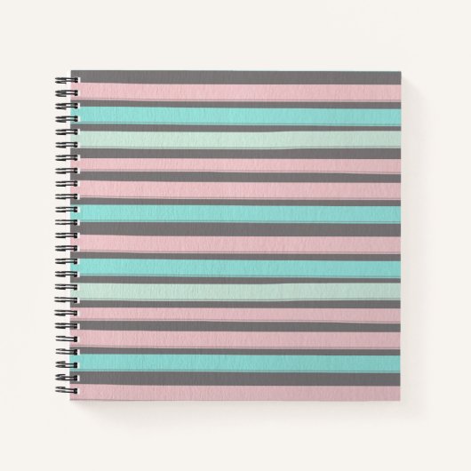 Eenvoudige Pastel Stripes kunstwerk | Notitieboek (Voorkant)