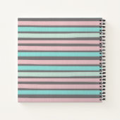 Eenvoudige Pastel Stripes kunstwerk | Notitieboek (Achterkant)
