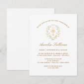 Eenvoudige Pastel Wildflowers Krans Eerste Communi Kaart (Voorkant / Achterkant)