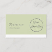 Eenvoudige pastelgroene QR-code vrouwelijk Visitekaartje (Voorkant)