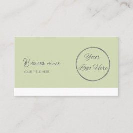 Eenvoudige pastelgroene QR-code vrouwelijk Visitekaartje