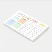 Eenvoudige pastolaire organisatie post-it® notes (Schuin)