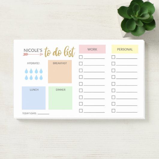 Eenvoudige pastolaire organisatie post-it® notes (Kantoor)