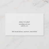 Eenvoudige pastor Priest Crucifix Black Visitekaartje (Achterkant)