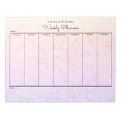 Eenvoudige pastroze regenboogforel weekblad notitieblok (Voorkant)