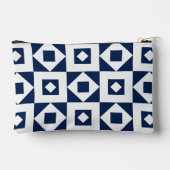 Eenvoudige Patch Navy White Print Cut Naaien Klein Etui (Achterkant)
