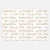 Eenvoudige patroonnaam Gold White Black Inpakpapier Vel (Voorkant)