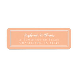 Eenvoudige Peach Bruiloften RSVP Retouradres Etiket
