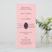Eenvoudige Peach Gepersonaliseerde bruiloft uitnod Save The Date (Staand voorkant)