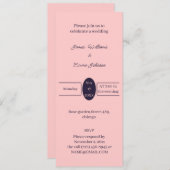 Eenvoudige Peach Gepersonaliseerde bruiloft uitnod Save The Date (Voorkant / Achterkant)