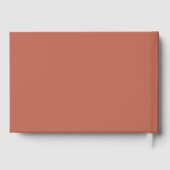 Eenvoudige Peach Terracotta Roos gouden folie brui Gastenboek (Achterkant)