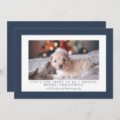 Eenvoudige Peacoat lijst foto  Feestdagenkaart (Voorkant / Achterkant)