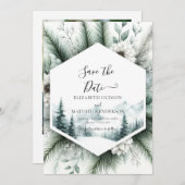 Eenvoudige Peak Mountain bruiloft Save The Date (Voorkant / Achterkant)