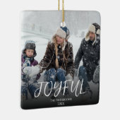 Eenvoudige penseelstreek Vrolijke kalligrafie Fami Keramisch Ornament (Rechts)