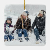 Eenvoudige penseelstreek Vrolijke kalligrafie Fami Keramisch Ornament (Achterkant)