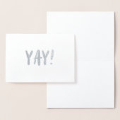 Eenvoudige penseelstreek zilverfolie Wenskaart -Ya Folie Kaarten (Display)