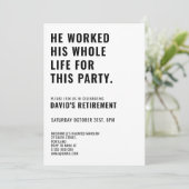 Eenvoudige Pensioenpartij Man Vrouw Afscheidsfeest Kaart (Staand voorkant)