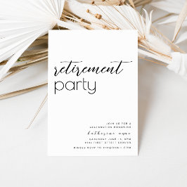 Eenvoudige pensionering Party Invitation Sjabloon Kaart