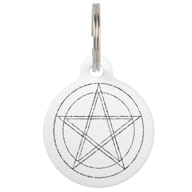 Eenvoudige Pentagram-tag Huisdierpenning (Voorkant)