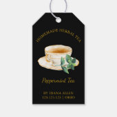 Eenvoudige pepermunt thee hanglabel cadeaulabel (Voorkant)
