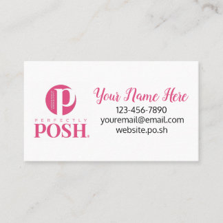 Eenvoudige perfect chique roze Logo Visitekaartje