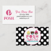 Eenvoudige perfect chique roze Logo Visitekaartje (Voorkant / Achterkant)