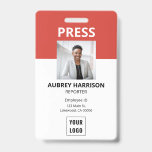 Eenvoudige persfoto-ID Badge<br><div class="desc">Ik wil gewoon even Dank Je zeggen voor jullie essentiële werk.</div>
