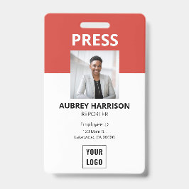 Eenvoudige persfoto-ID Badge