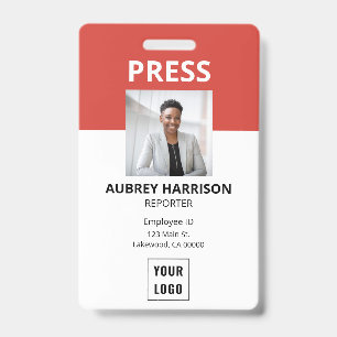 Eenvoudige persfoto-ID Badge