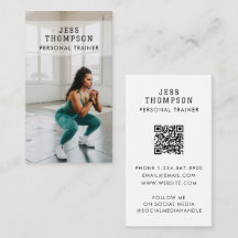 Eenvoudige Personal Trainer Fitness Foto QR-code