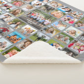 Eenvoudige persoonlijke, aangepaste 53-fotokleuren sherpa deken (3/4)