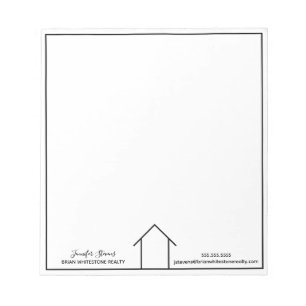 Eenvoudige persoonlijke aanhanger van de vastgoedo notitieblok