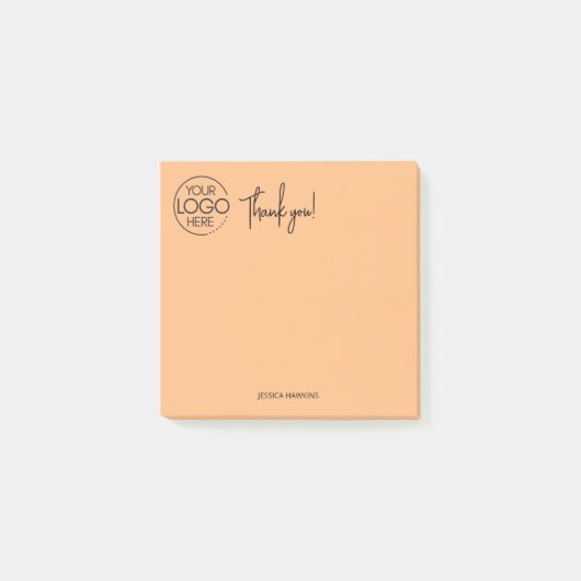 Eenvoudige persoonlijke briefpapier dank u Bleek S Post-it® Notes (Voorkant)