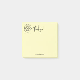 Eenvoudige persoonlijke briefpapier dank u geel post-it® notes